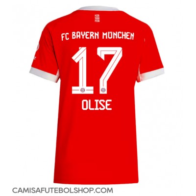 Camisa de time de futebol Bayern Munich Michael Olise #17 Replicas 1º Equipamento Feminina 2025-26 Manga Curta Camisa de time de futebol Bayern Munich Michael Olise #17 Replicas 1º Equipamento Feminina 2025-26 Manga Curta